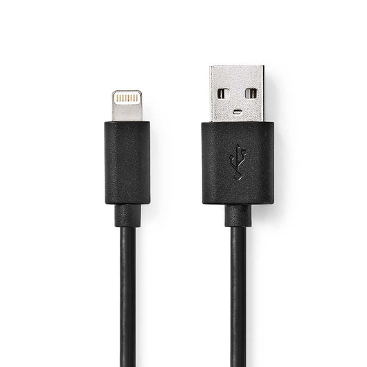 Lightning Cable USB2.0 Apple Lightning 8-Pin USB-A Male 480Mbps Nickel Plated 2m