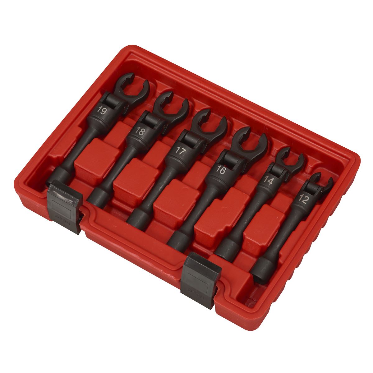 Sealey Flexi-Head Flare Nut Diesel Injection Wrench Set 6pc 3/8"Sq Drive AK6901