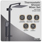 Baridi Thermostatic Shower Mixer Set, 20x20cm Square Head, Adjustable Rail