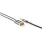Nedis 2m Stereo Audio Cable 3.5mm Male to 2x RCA Male Gun Metal Grey Braided - CATB22200GY20