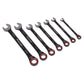 Sealey Premier Black Combination Ratchet Spanner Set 7pc AK63941B