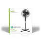 Nedis Stand Fan Diameter 40 cm 3-Speed Oscillation 45W Adjustable height Black