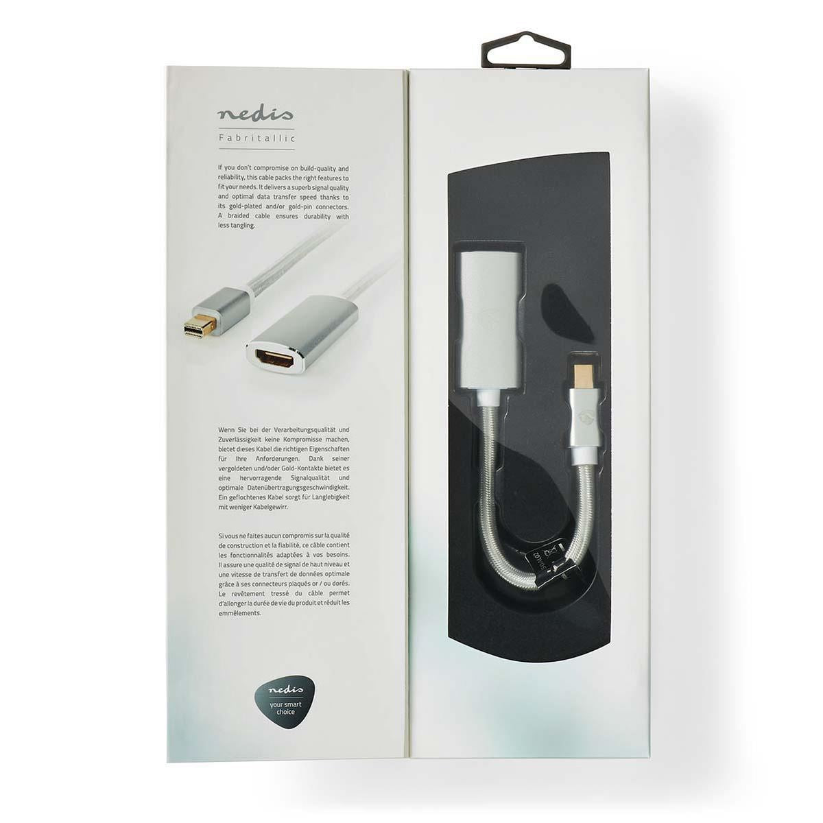 Nedis 1.2 Mini DisplayPort Male to HDMI Female 21.6 Gbps 0.2m 20cm - CCTB37650AL02