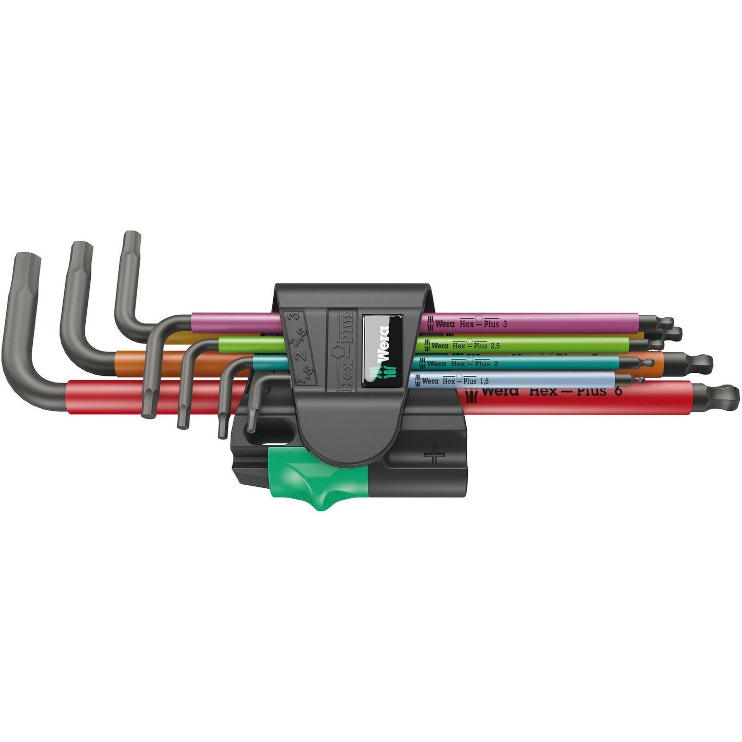 Wera 950Spkl/7B Sm Hex Key Set 1.5-6.0 Long B/End Multicolour 7Pc 022534