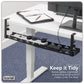 Dellonda Extendable Cable Management Tray 435/730 x 130 x 190 - Black DH276