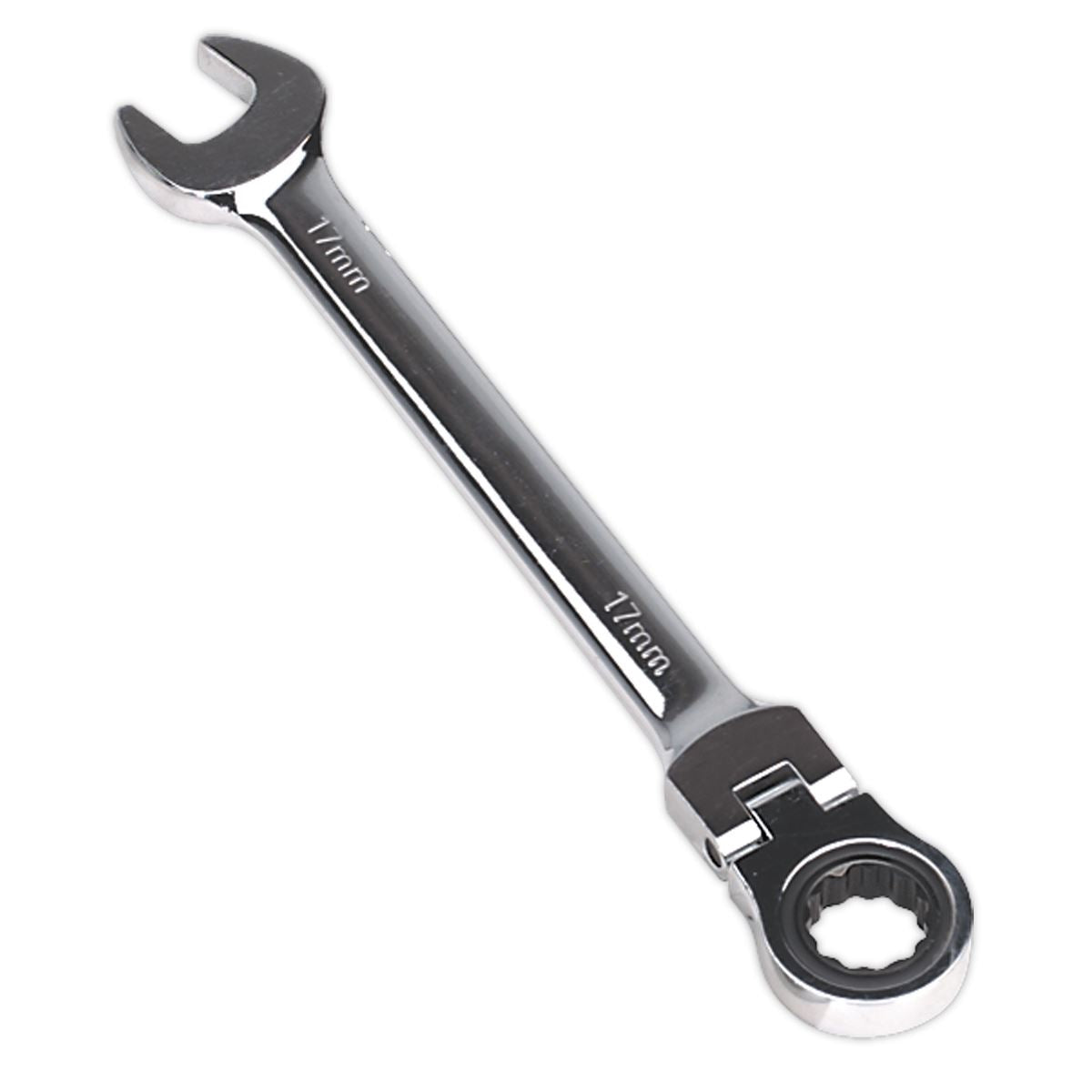 Sealey Flexi-Head Ratchet Combination Spanner 17mm FHRCW17