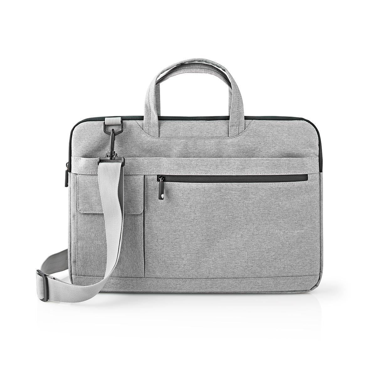 Nedis Notebook Bag Shoulder Strap 8 Storage Pockets 15" to 16" Grey - NBBG15150GY