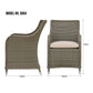 Sealey Dellonda Chester Rattan Wicker Garden Dining Chairs with Cushion, Brown DG64