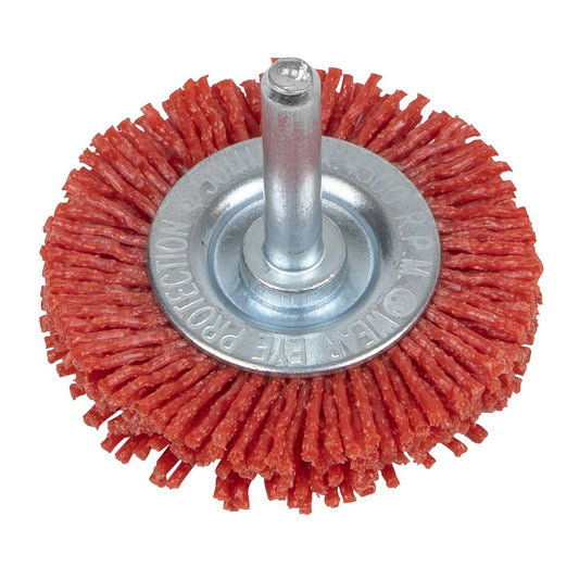 Sealey 50mm Nylon Filament Circular Brush with 6mm Shaft NFBC50