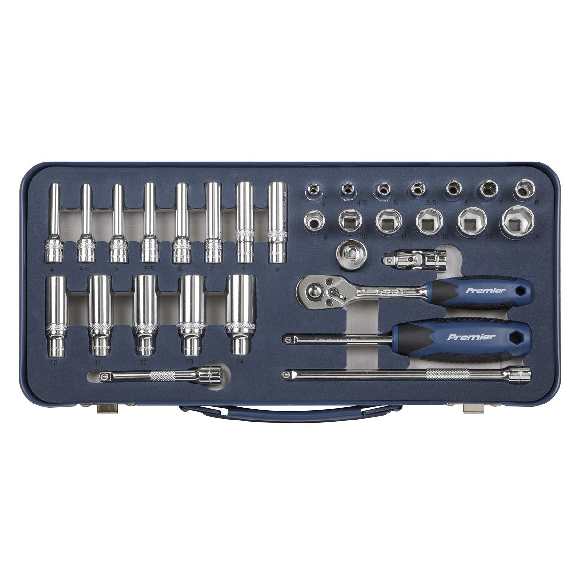 Sealey Socket Set 32pc 1/4"Sq Drive Lock-On 6pt Metric AK27480