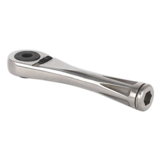 Sealey Bit Driver Ratchet Micro 1/4"Hex Stainless Steel AK6962