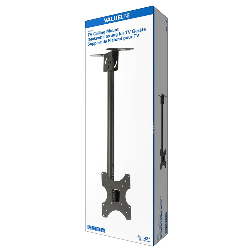 Valueline TV ceiling mount 26 to 42"/66 to 107cm 20 kg - TVCM1330BK