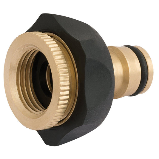 Draper Brass And Rubber Overmolding Tap Connector, 1-2" - 3/4", Quality Material - 24646