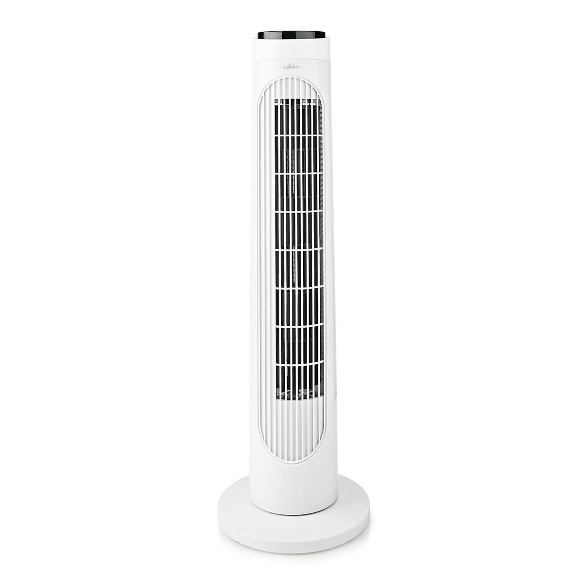 Nedis Tower Fan Height 76 cm 3-Speed Oscillation 50W Remote control White/Black - FNTR13CWT40