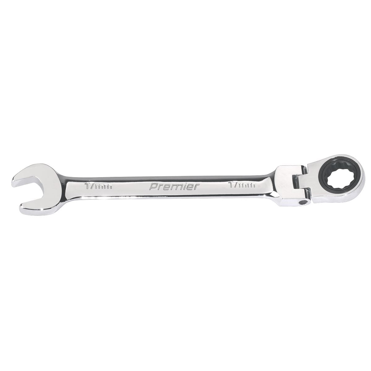Sealey Flexi-Head Ratchet Combination Spanner 17mm FHRCW17