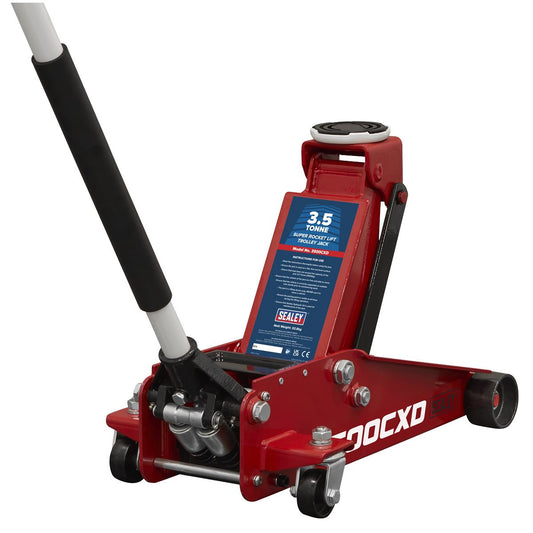 Sealey Trolley Jack with Super Rocket Lift 3.5 Tonne 3500CXD