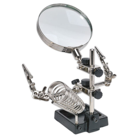 Sealey Mini Robot Soldering Stand with Magnifier & Iron Holder SD150H