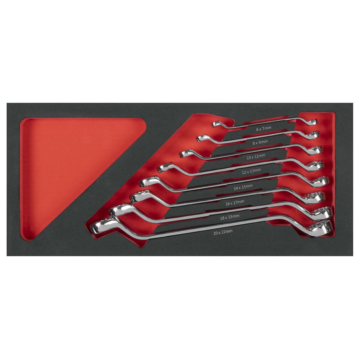 Sealey Premier Deep Offset Spanner Set with Tool Tray 8pc TBT51