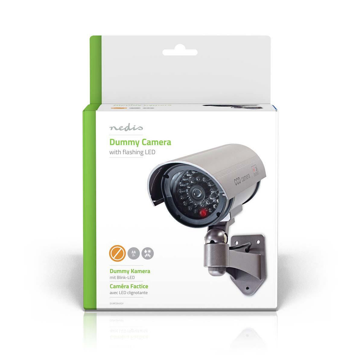 Nedis Dummy Security Camera Bullet IP44 Grey DUMCB40GY