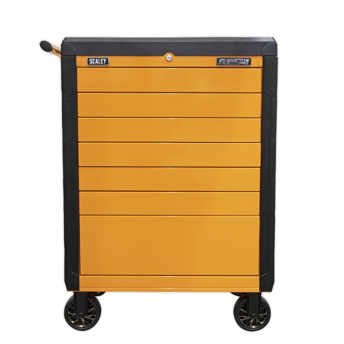 Sealey Rollcab 7 Drawer Push-To-Open Hi-Vis Orange APPD7O