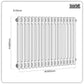 Baridi Horizontal Traditional 2 Column Radiator 600 x 832mm � Anthracite DH358