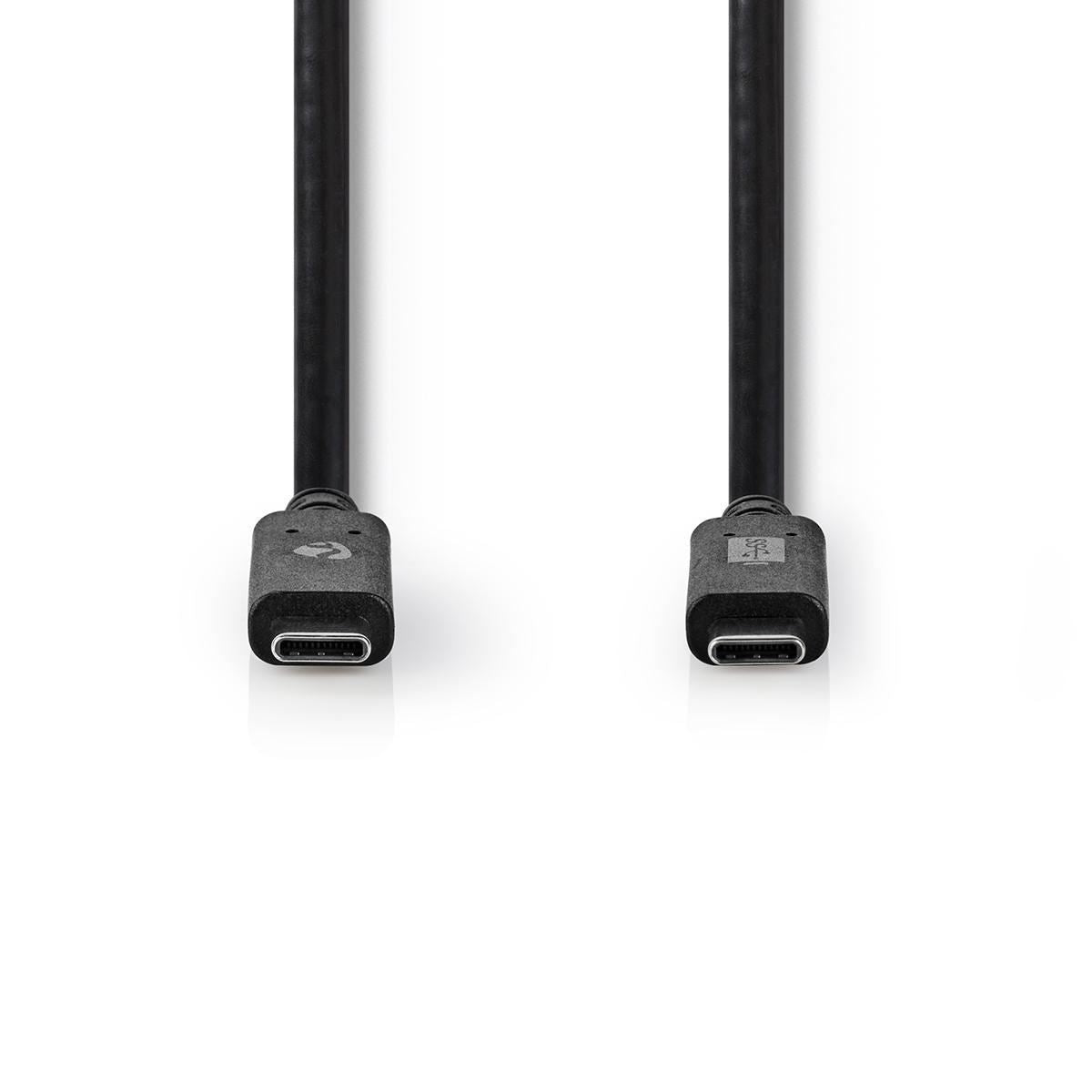 Nedis USB 3.1 Cable (Gen2) USB-C Male to USB-C Male 1m Black - CCGW64750BK10