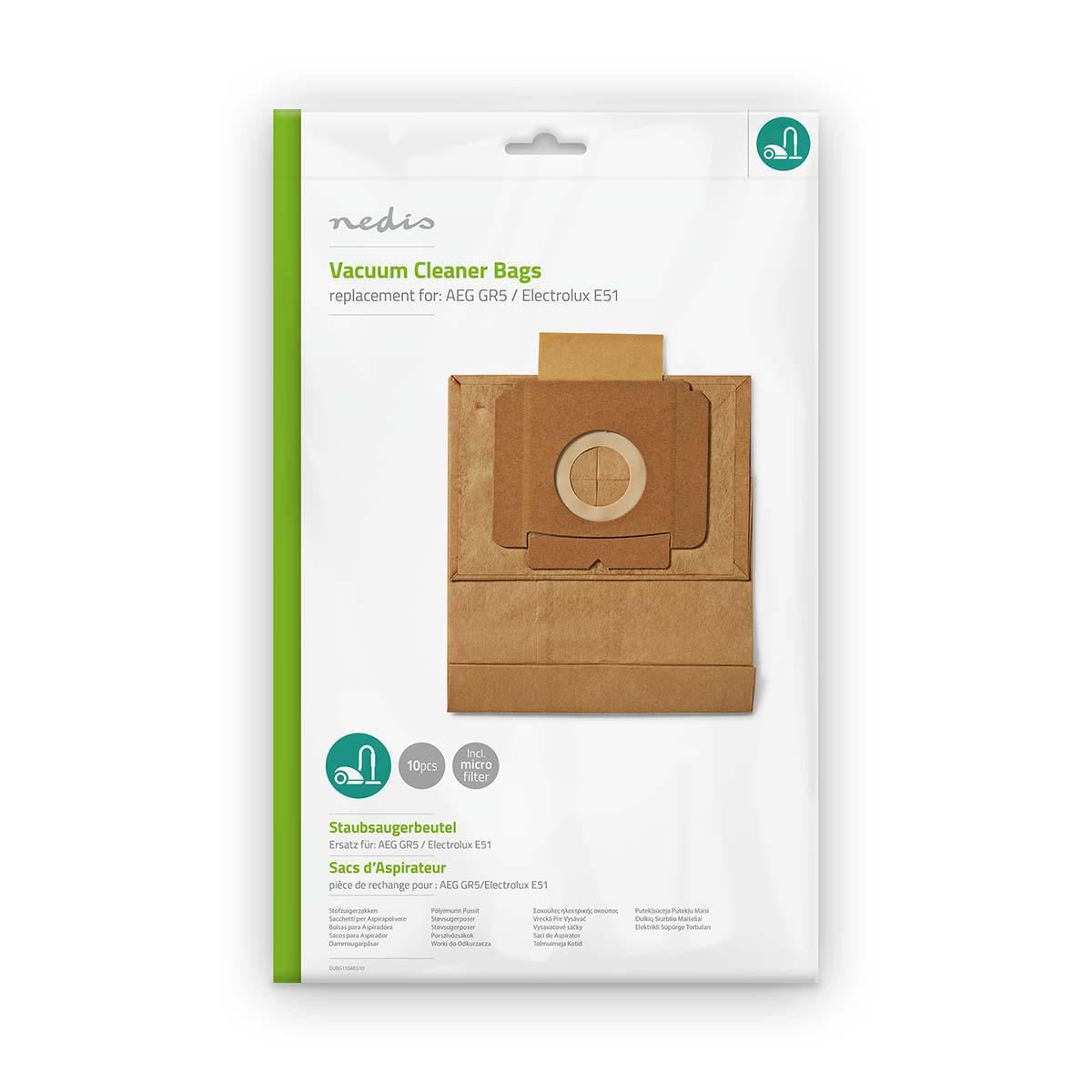 Nedis Vacuum Cleaner Bag AEG GR5/Electrolux E51 DUBG110AEG10