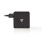 Nedis Wall Charger 3.0A USB/USB-C Power Delivery 45W Black WCPD45W100BK