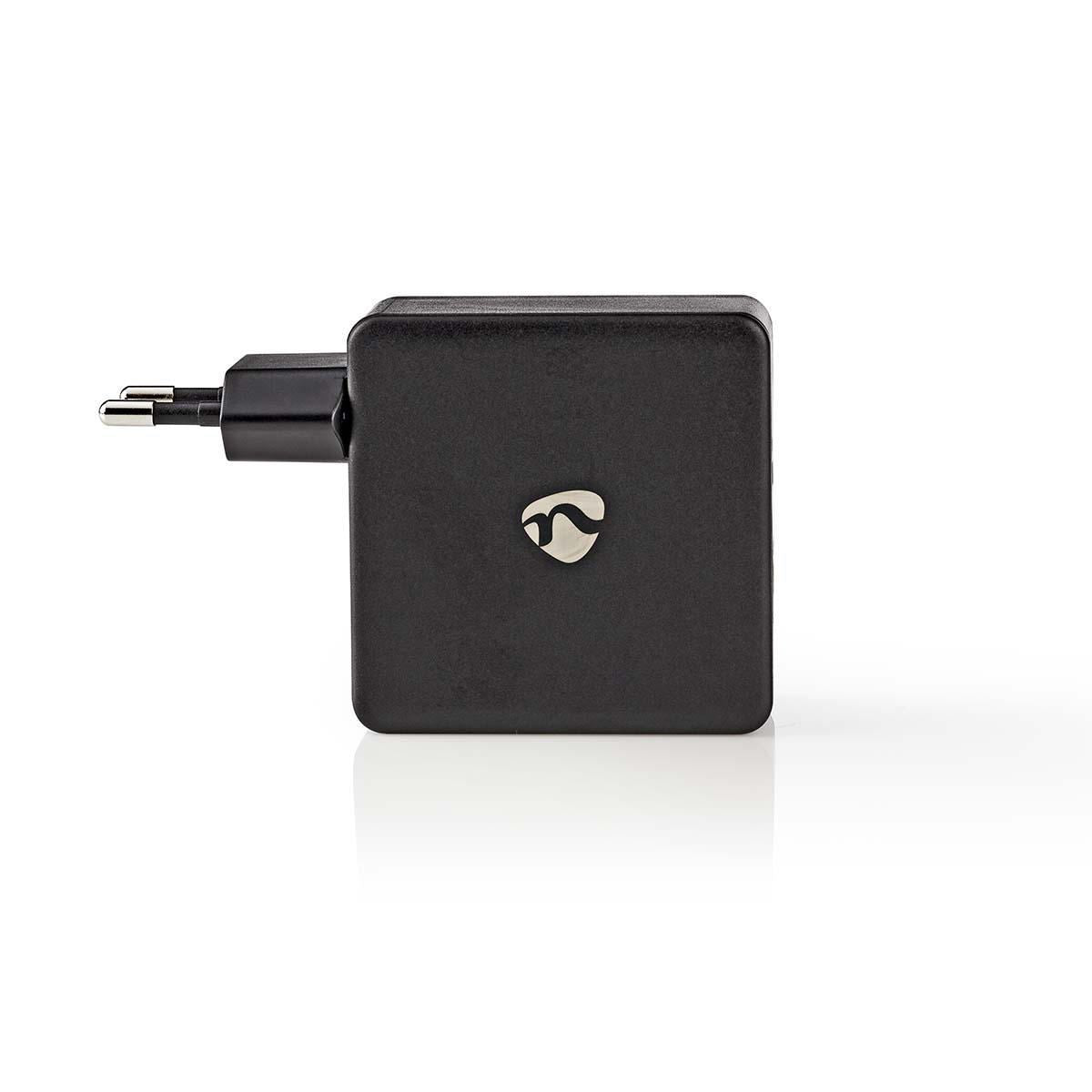 Nedis Wall Charger 3.0A USB/USB-C Power Delivery 45W Black WCPD45W100BK
