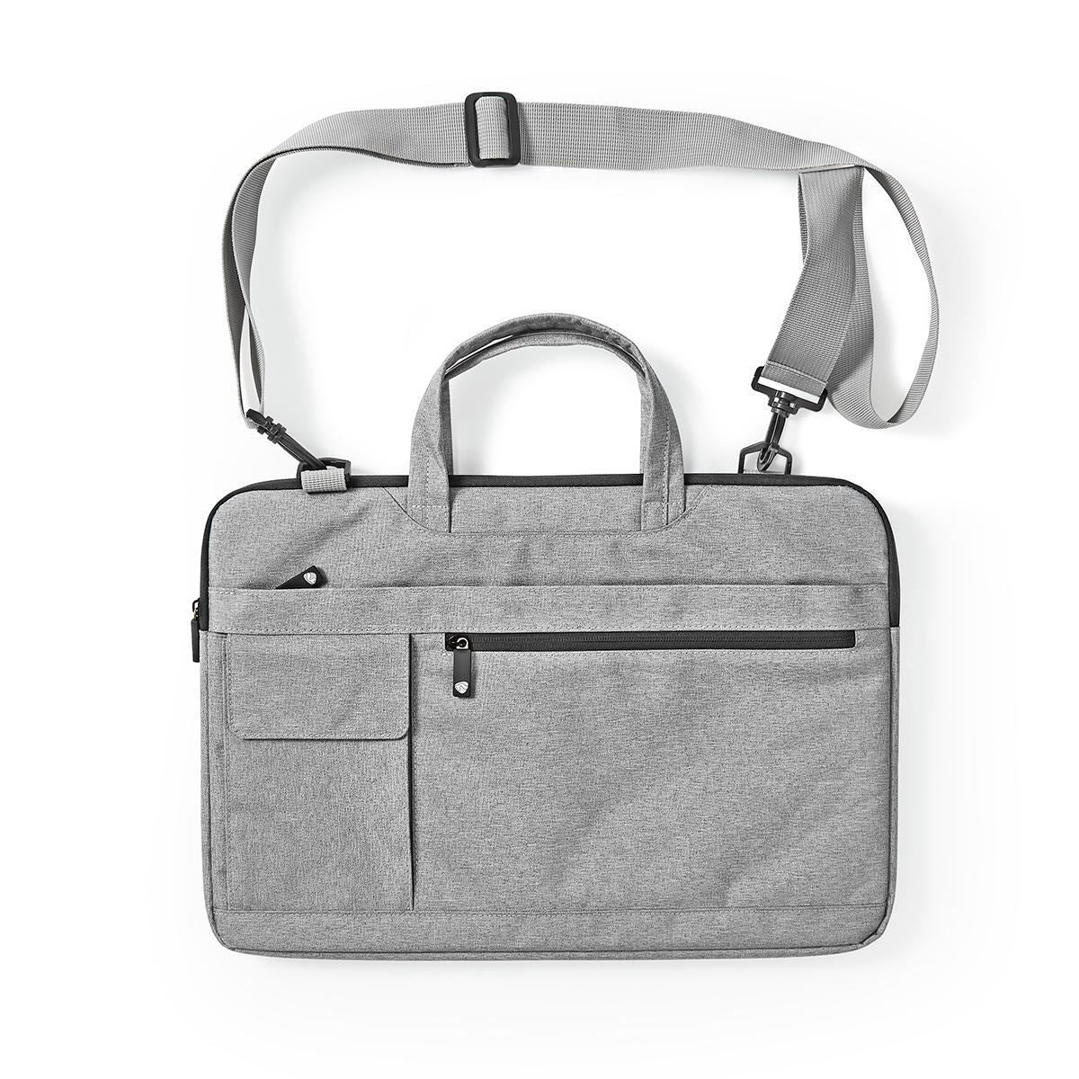 Nedis Notebook Bag Shoulder Strap 8 Storage Pockets 15" to 16" Grey - NBBG15150GY