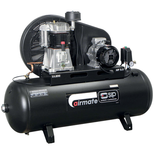 SIP Industrial TN5.5/200 200ltr Belt Drive Compressor