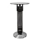 Dellonda Bistro Table with 1600W Heater, 95cm, Black/Stainless Steel DG63