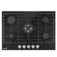 Baridi Gas Hob with 5 Cooking Zones 70cm - Black DH228