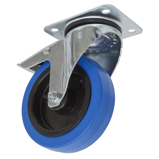 Sealey Castor Wheel Swivel Plate with Total Lock 125mm SCW3125SPL