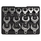 Sealey Crow's Foot Open End Spanner Set 14pc 1/2"Sq Drive Metric S01109