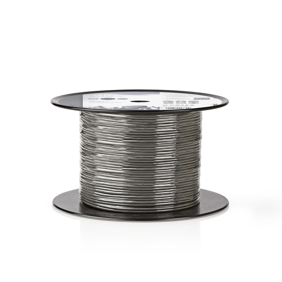 Nedis Balanced Audio Cable 2x (2x 0.16 mm²) 100m Reel Grey COTR15001GY100