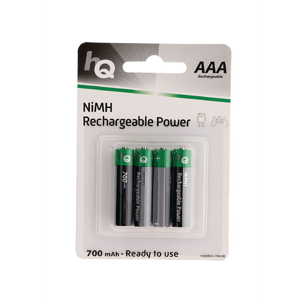 HQ Rechargeable NiMH AAA battery 700 mAh, 4-blister - BANM7HR034B