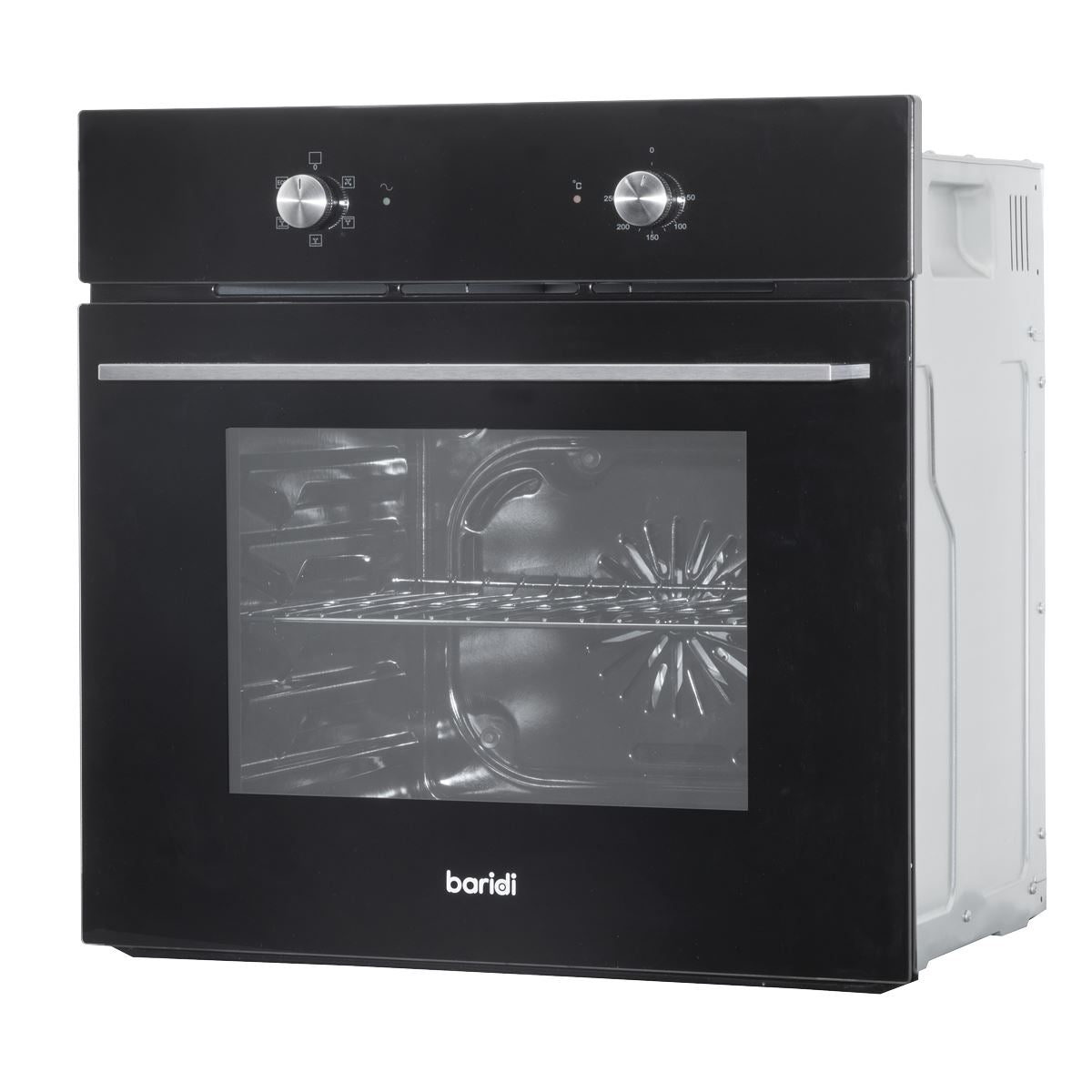 Sealey Baridi 60cm Built-In Five Function Fan Assisted Oven, 55L Capacity, Black DH124