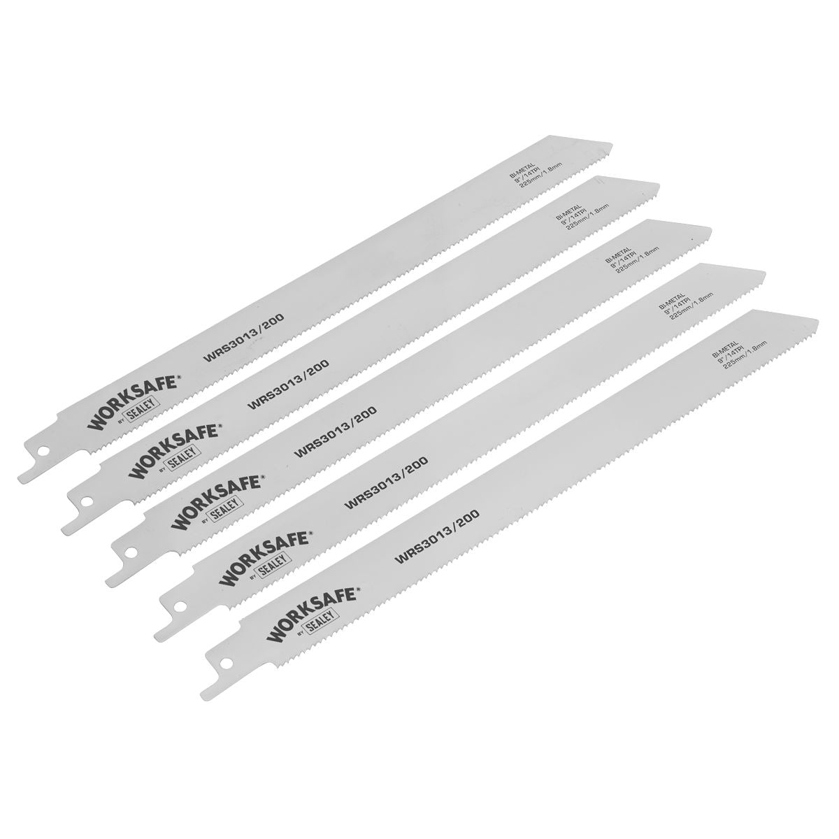 Sealey Reciprocating Saw Blade 225mm 14tpi - Pack of 5 WRS3013/200