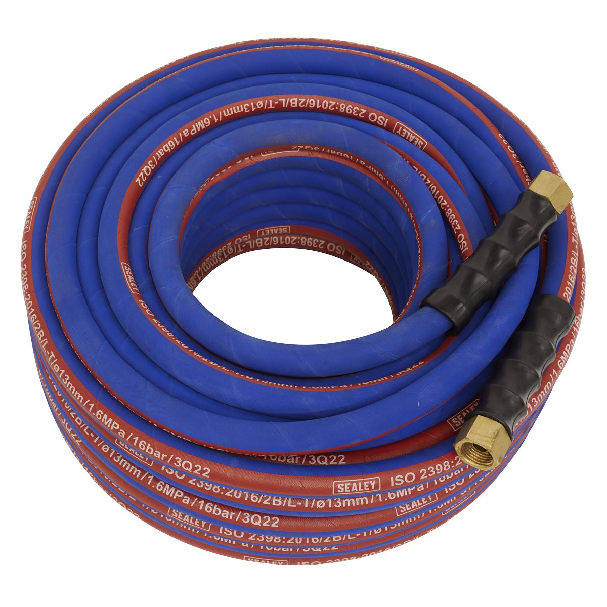 Sealey Air Hose 30m x 13mm with 1/2"BSP Unions Extra-Heavy-Duty AH30R/12