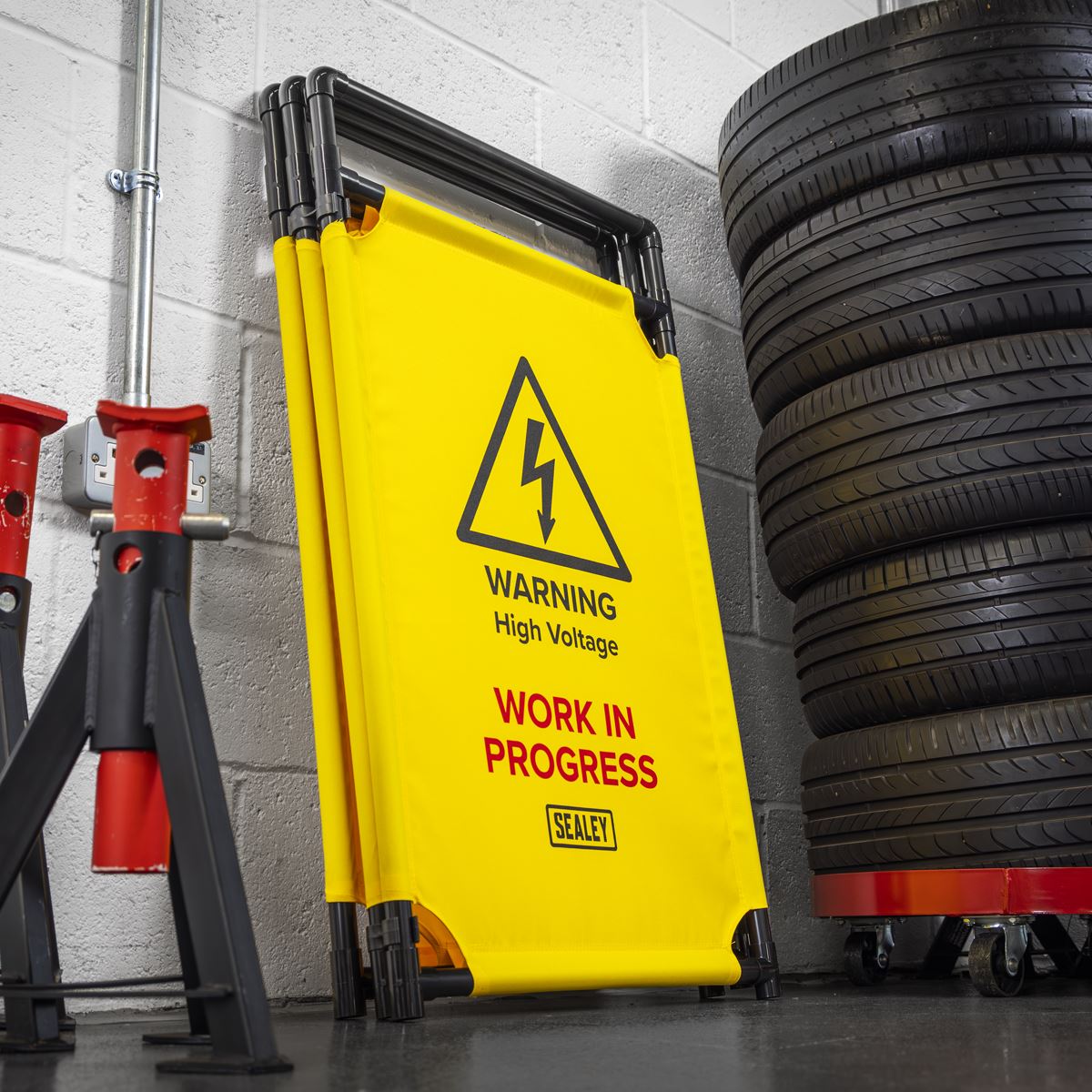 Sealey Folding Safety Barrier for Hybrid/Electric Vehicles EV20