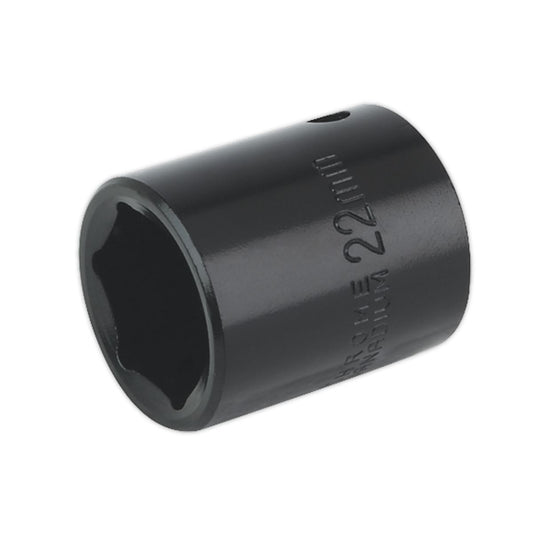 Sealey Impact Socket 22mm 1/2"Sq Drive IS1222