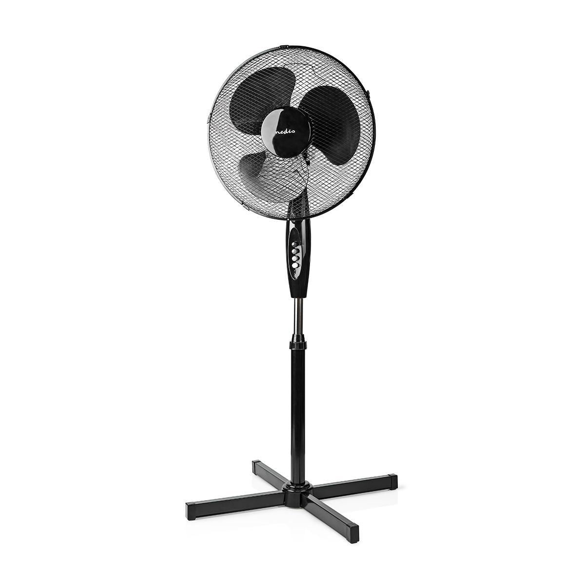 Nedis Stand Fan Diameter 40 cm 3-Speed Oscillation 45W Adjustable height Black
