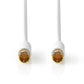 Nedis Satellite & Antenna Cable F Male Quick to F Male Quick 1m White