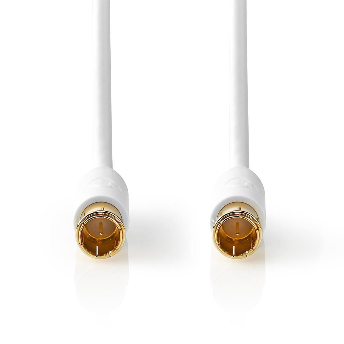 Nedis Satellite & Antenna Cable F Male Quick to F Male Quick 1m White