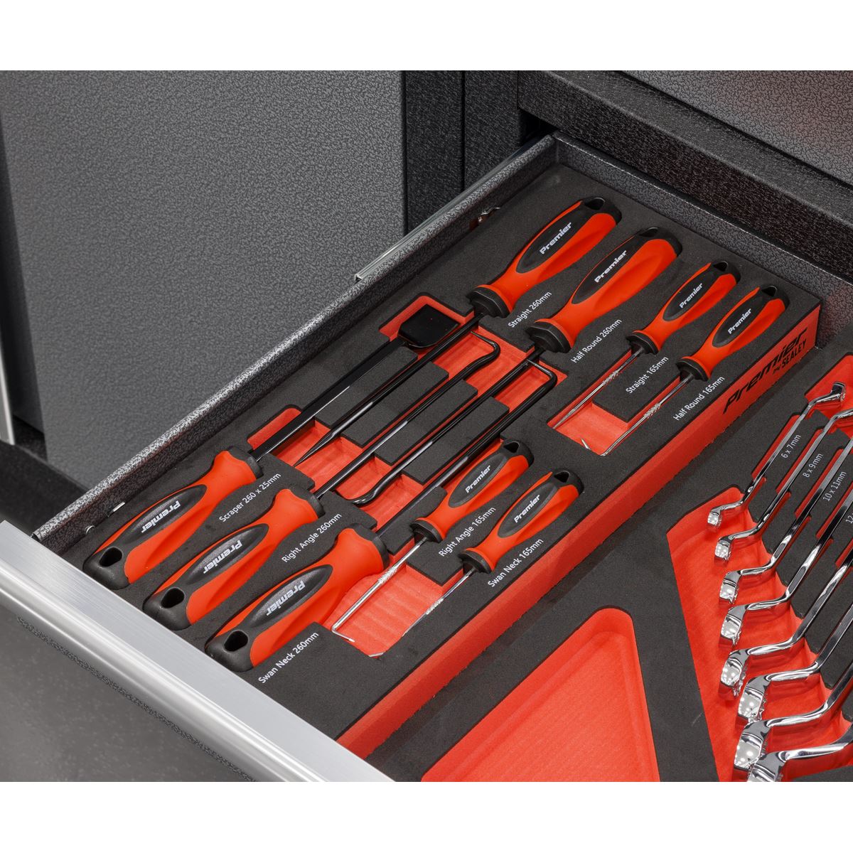Sealey Premier Scraper & Hook Set with Tool Tray 9pc TBT65