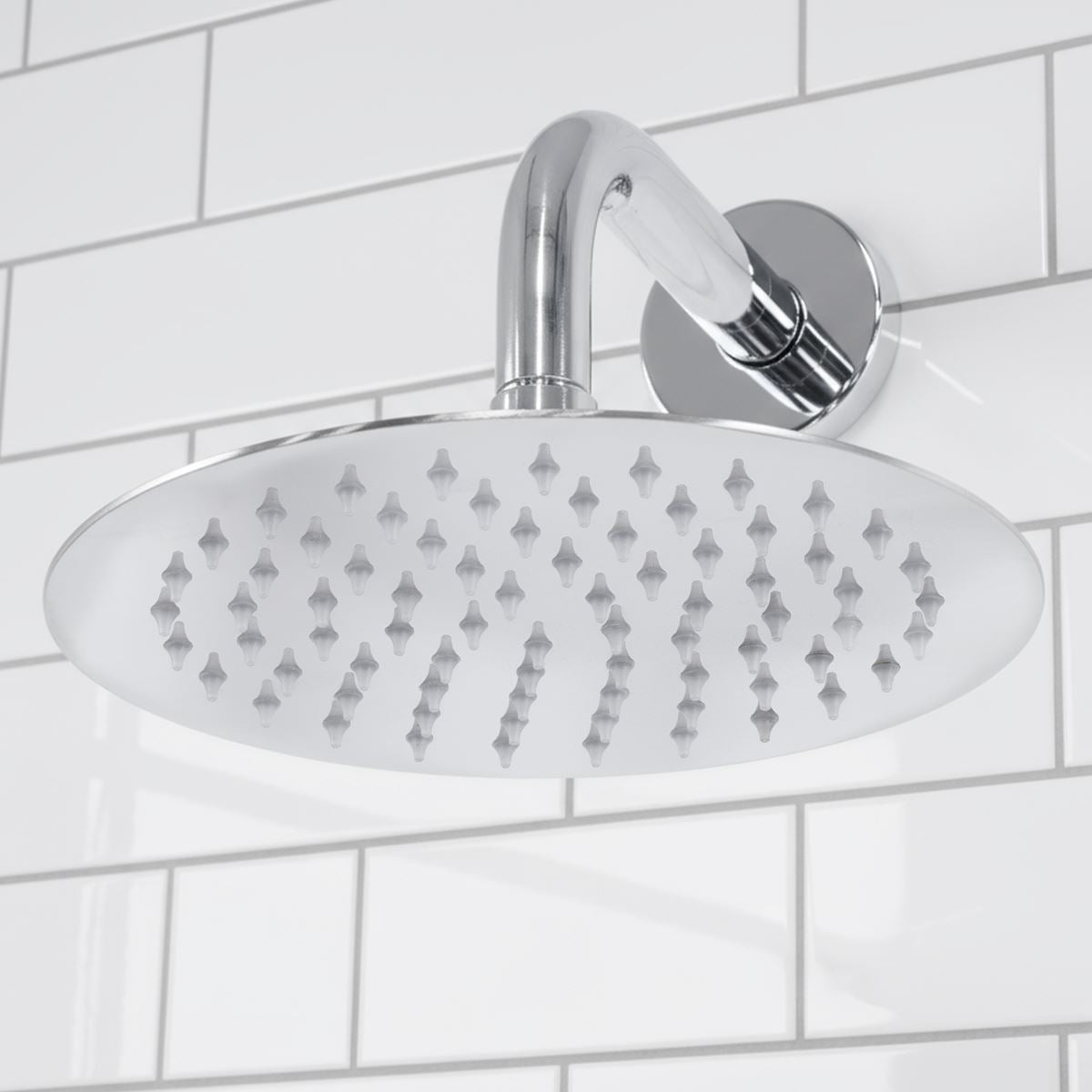 Baridi Concealed Thermostatic Shower Set 20cm Round Head & Hand Shower - Chrome DH318