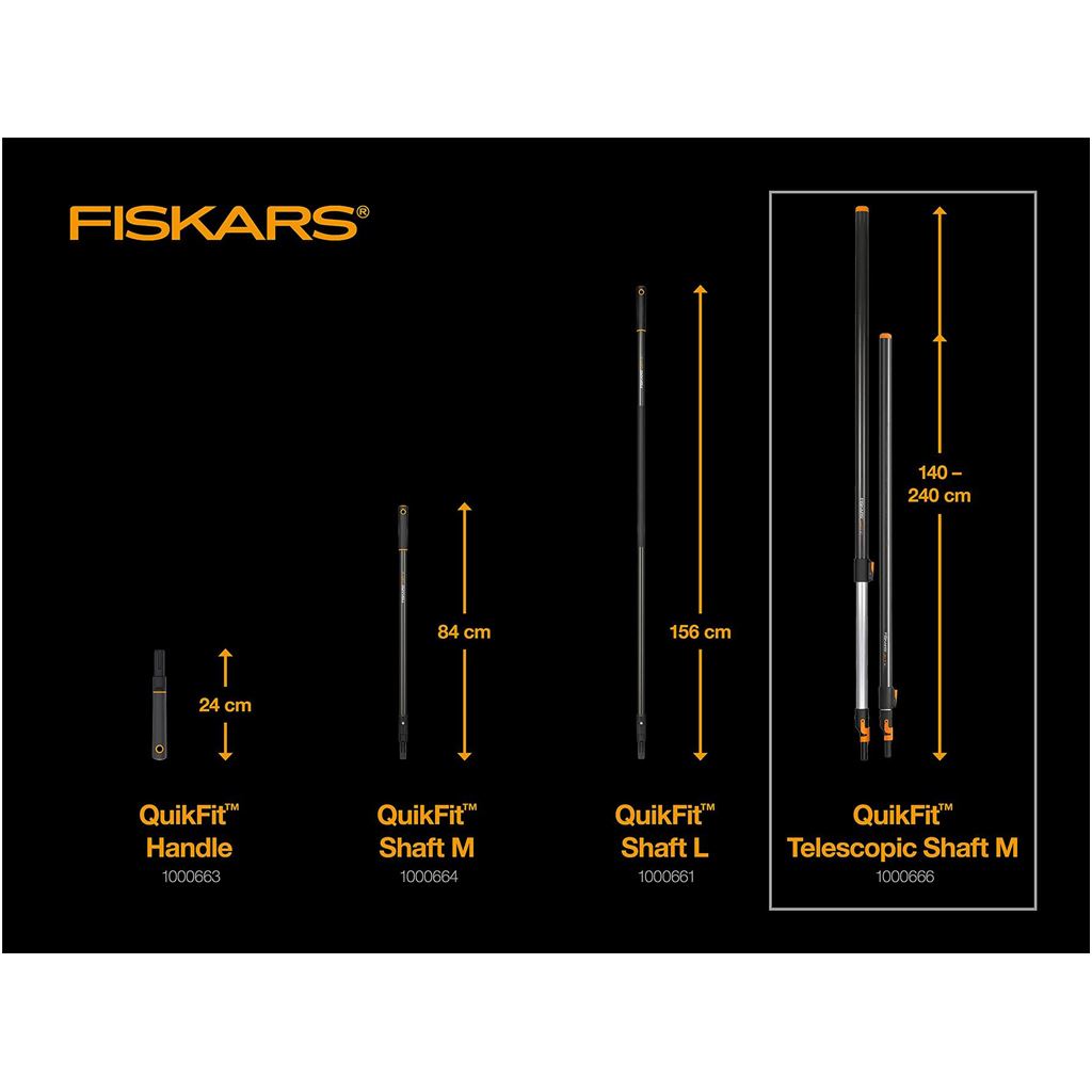 Fiskars QuikFit Telescopic Shaft, M