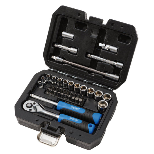 Draper HI-TORQ Metric Socket and Bit Set, 1/4" Sq. Dr. (40 Piece)
