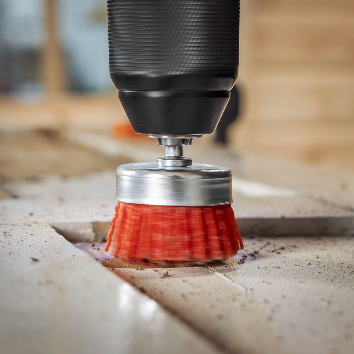 Sealey Nylon Filament Cup Brush 50mm with 6mm Shaft NFB50